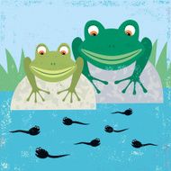 Family of frogs