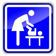 Vector baby changing icon