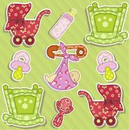Beautiful card with a set for the baby N5