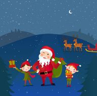 Santa Claus and his Elves Friend
