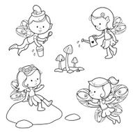 Pixie elf coloring set N3