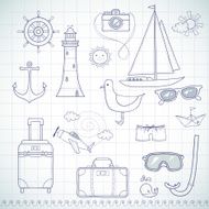Travel set World famous landmarks