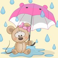 Mouse with umbrella