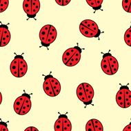 Seamless pattern - ladybugs