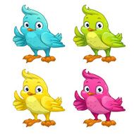 Funny cartoon vector bird