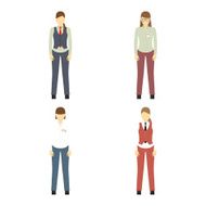 Female figures avatars icons Business people