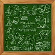 Back to school set of kids doodles N2