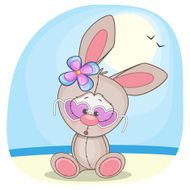 Rabbit in sunglasses