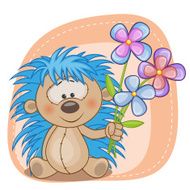 Hedgehog with flowers N5