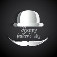 Happy Fathers day card with type font hat