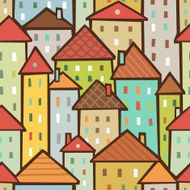 Town seamless pattern