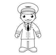 Pilot - coloring page for kids