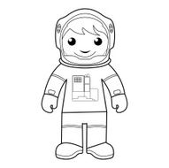 Astronaut - coloring page for kids