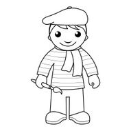 Artist - coloring page for kids