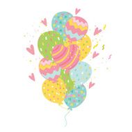 Happy Birthday card background with balloons N2