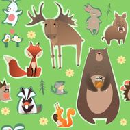 seamless pattern with wild animals