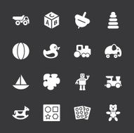 Toys Icons - White Series