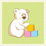 Doodle style kid&#039;s teddy bear illustration