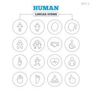 Human icons Toddler and pregnant woman N6