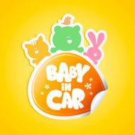 Baby in car sticker