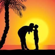 Vector silhouette of family N357