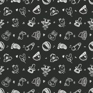 seamless doodle baby pattern background N20