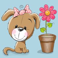 Dog with flower N3