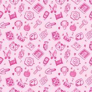 seamless doodle baby pattern background N22