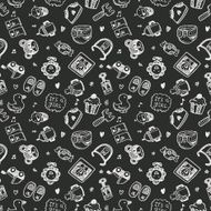 seamless doodle baby pattern background N29