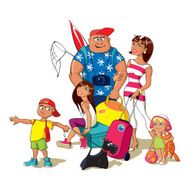 Family going on vacation
