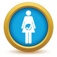 Gold pregnancy icon