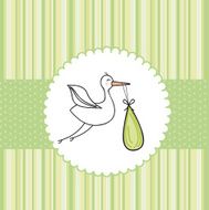 Baby shower card N133