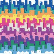 colorful cityscape pattern