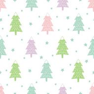 Pastel Happy New Year background Simple seamless retro Christmas pattern
