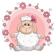 Sheep with flowers N3