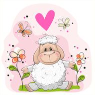 Sheep with flowers N4