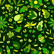 seamless pattern flowers on colorful background