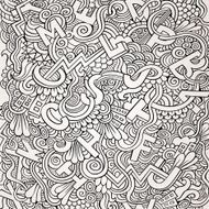 Letters abstract decorative doodles background N3