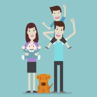 Happy family character - Vector N3