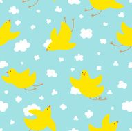 Yellow birds pattern