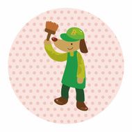 animal dog worker cartoon theme elements N27
