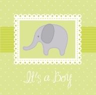 Baby shower card N137