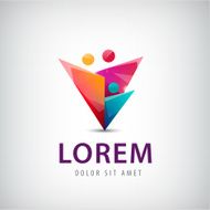 vector colorful family logo