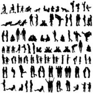 Vector silhouettes of family N52