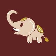 Elephant cartoon icon