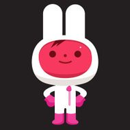 Child wearing a rabbit costume