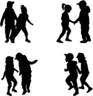 children silhouettes N341