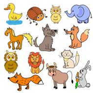Set of animals for babies