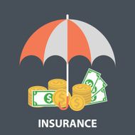 Insurance flat design financial