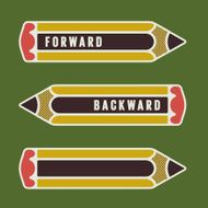 pencil as arrow or pointer